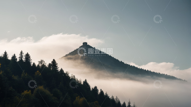 高清大图下载【趣麦麦图】山林云海自然景观