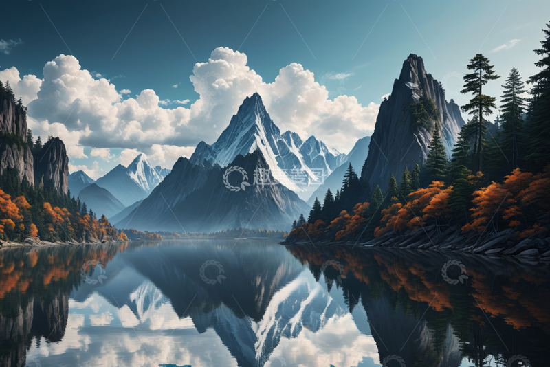 高清大图下载【趣麦麦图】山水湖泊自然风光