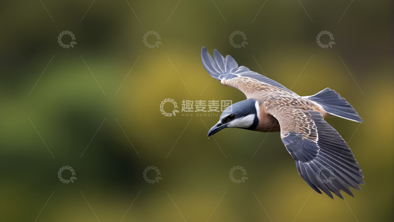 高清大图下载【趣麦麦图】飞翔中的鸟
