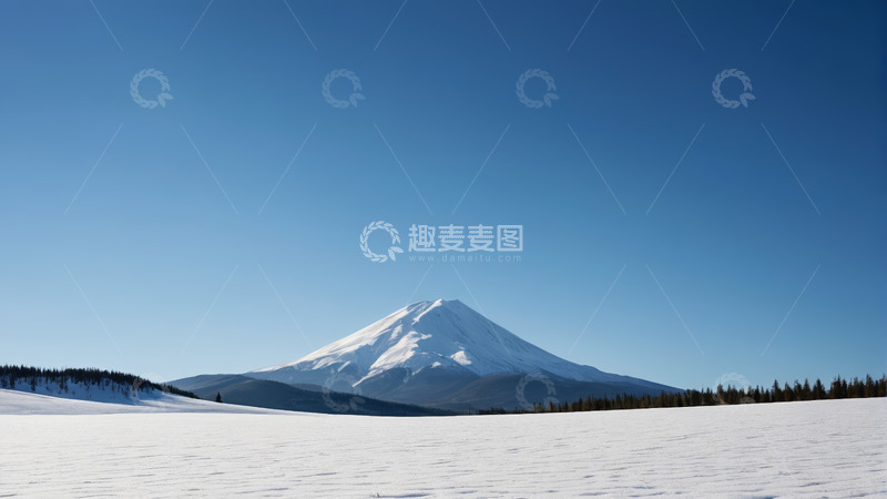 高清大图下载【趣麦麦图】日本雪山雪景自然风光