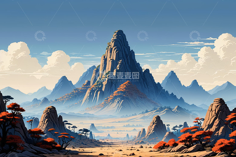 壮丽山景自然风光