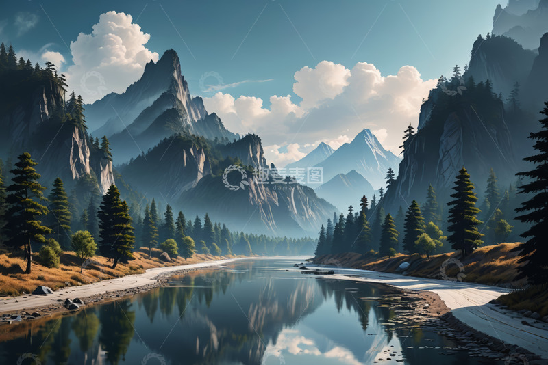 高清大图下载【趣麦麦图】山水森林自然风光