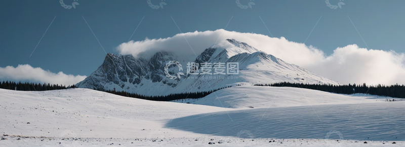 高清大图下载【趣麦麦图】雪山雪景全景