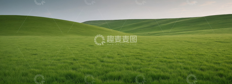 高清大图下载【趣麦麦图】广袤绿色草原户外风景