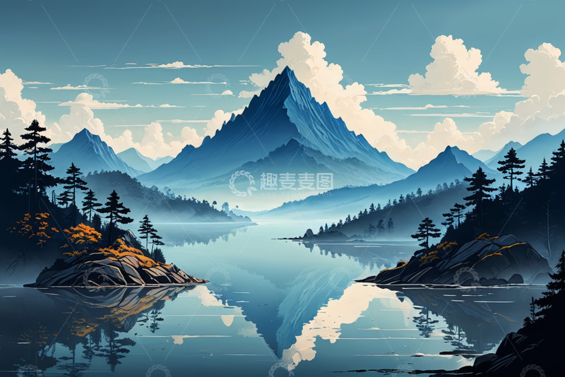 高清大图下载【趣麦麦图】山水森林风景