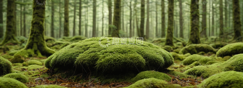 高清大图下载【趣麦麦图】森林中生长的苔藓特写