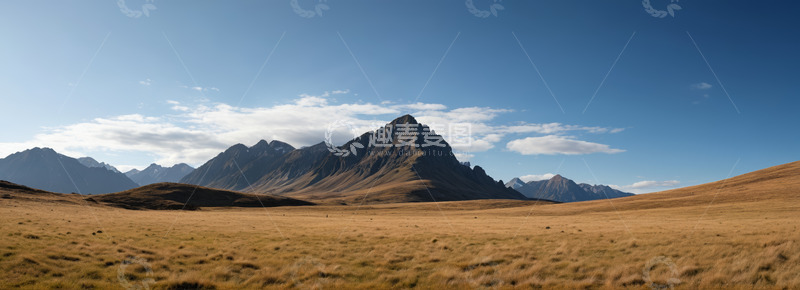 高清大图下载【趣麦麦图】广袤草原上的连绵山脉