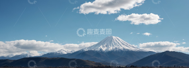 高清大图下载【趣麦麦图】富士山自然风光远景