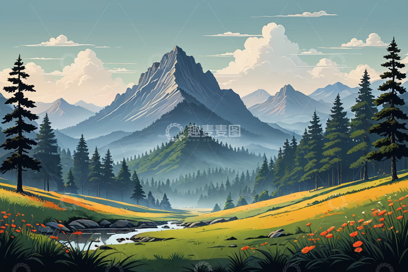 高清大图下载【趣麦麦图】山林草地自然风光