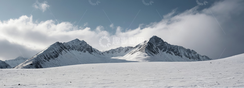 高清大图下载【趣麦麦图】雪山自然景观全景