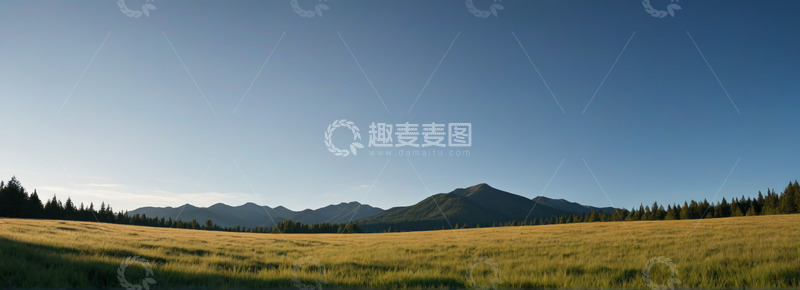 高清大图下载【趣麦麦图】草原山林远景自然风光