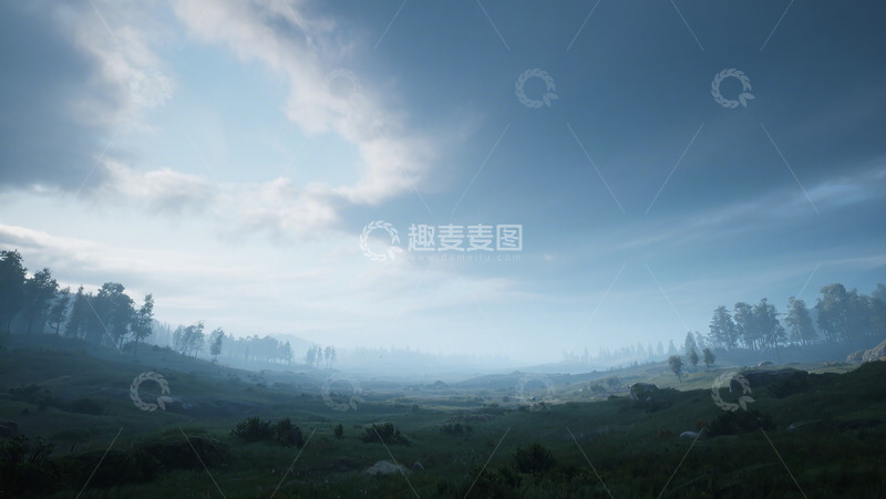 高清大图下载【趣麦麦图】雾霭山林风光摄影