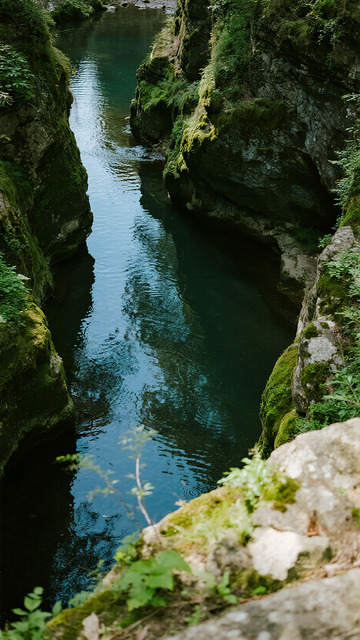 峡谷河流风景摄影图片