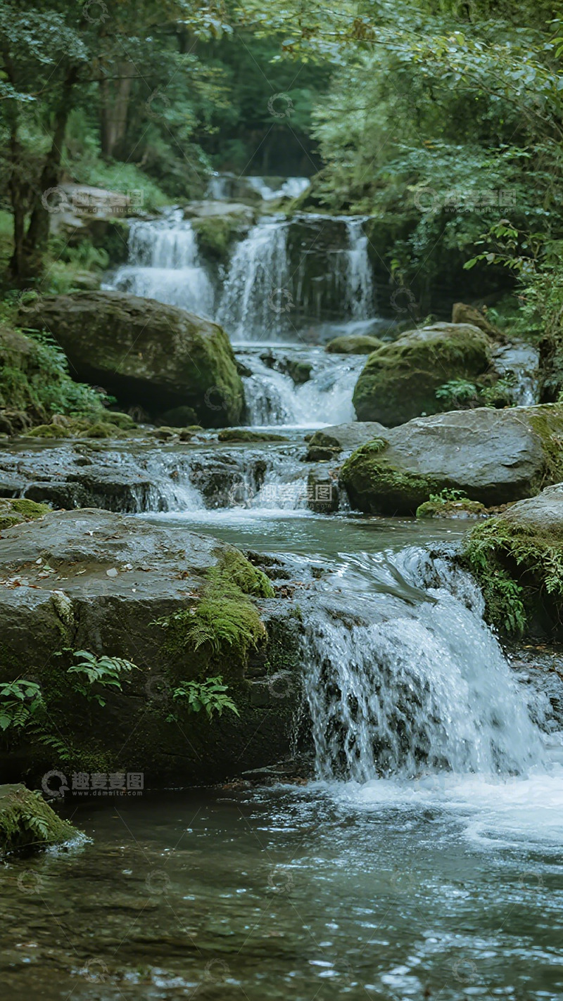 高清大图下载【趣麦麦图】森林瀑布自然景观摄影