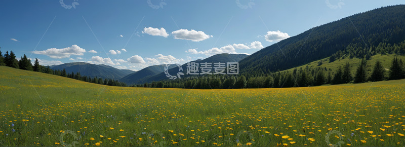 高清大图下载【趣麦麦图】草原山谷间的自然风光