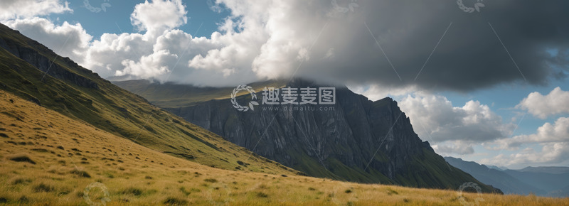 高清大图下载【趣麦麦图】高山草甸自然风光全景
