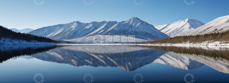 高清大图下载【趣麦麦图】雪山湖泊自然景观