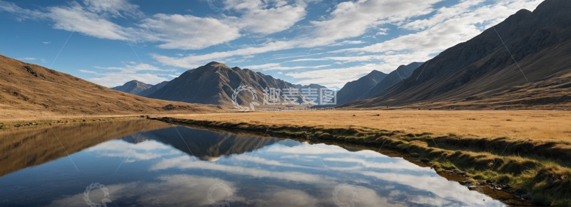 高清大图下载【趣麦麦图】山间湖泊自然风光