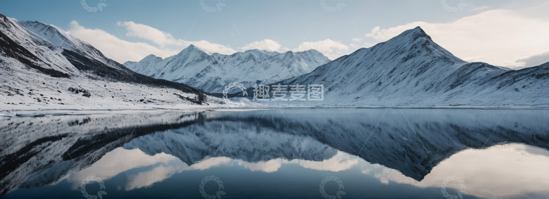 高清大图下载【趣麦麦图】雪山湖泊风景