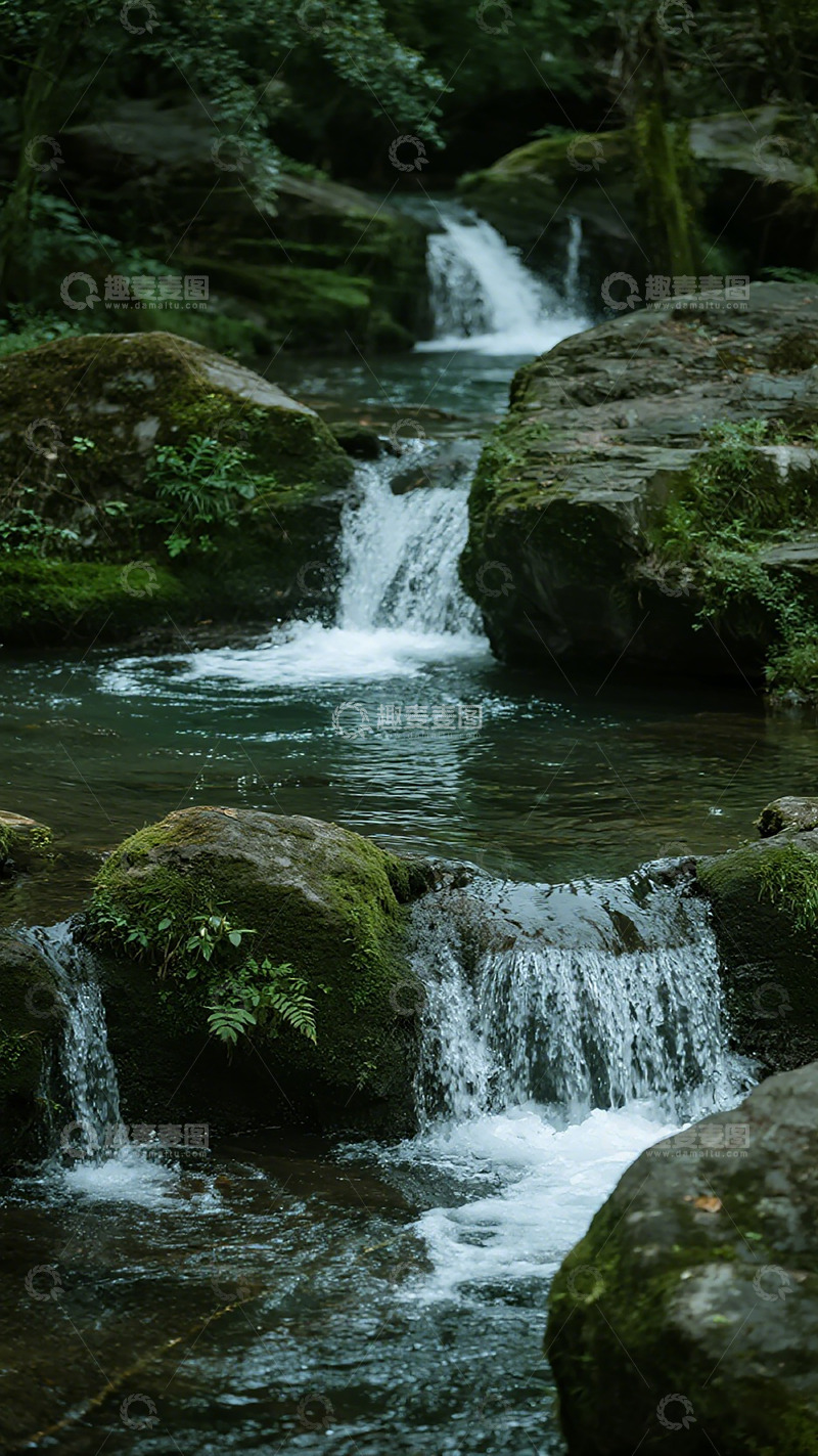 高清大图下载【趣麦麦图】静谧溪流岩石流水风景摄影