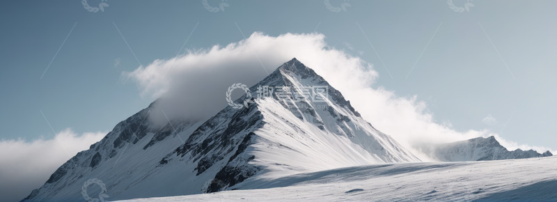 高清大图下载【趣麦麦图】雪山全景自然风光