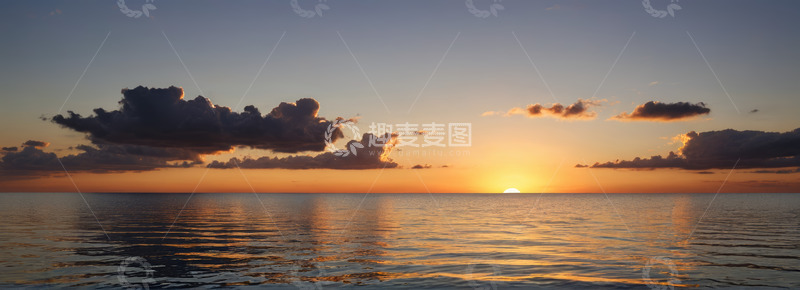 高清大图下载【趣麦麦图】海上日落自然风光