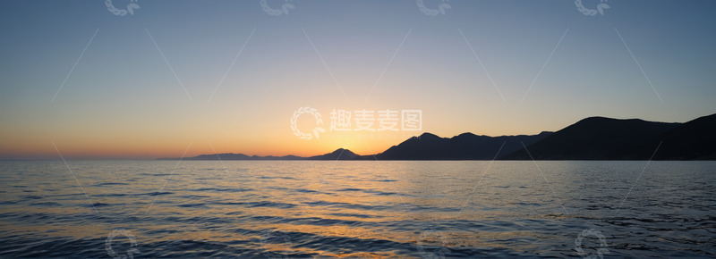 高清大图下载【趣麦麦图】海上日落自然风光