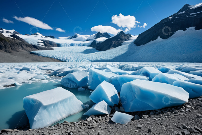 高清大图下载【趣麦麦图】冰川景观与散落冰块