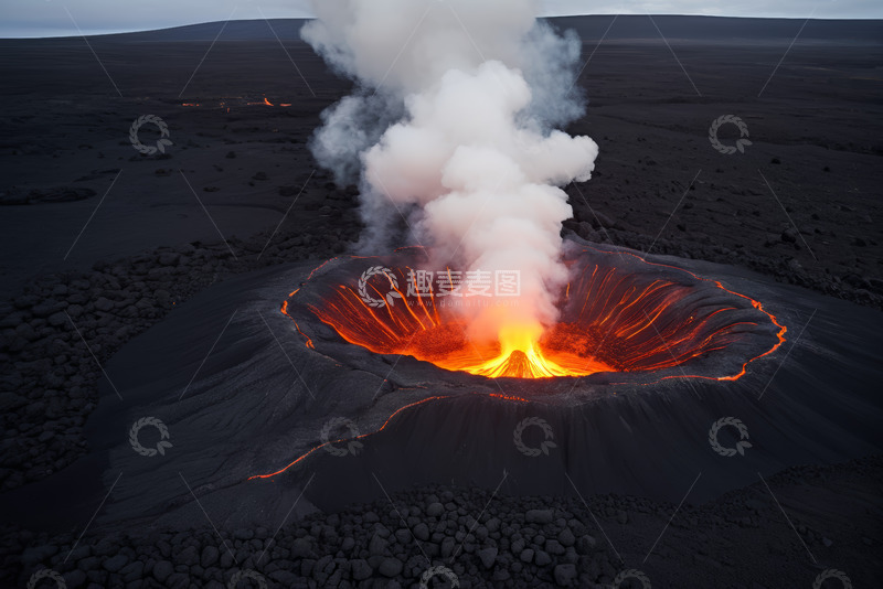 高清大图下载【趣麦麦图】火山喷发自然景象