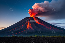 火山喷发自然景观