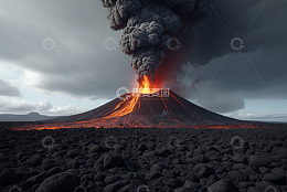 火山喷发壮观景象