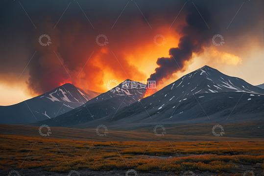 火山喷发自然景观