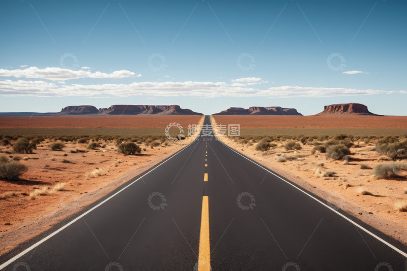 高清大图下载【趣麦麦图】沙漠公路自然风光