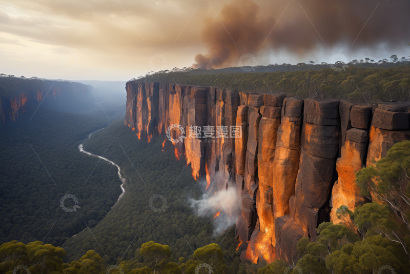 高清大图下载【趣麦麦图】澳大利亚山谷悬崖自然风光