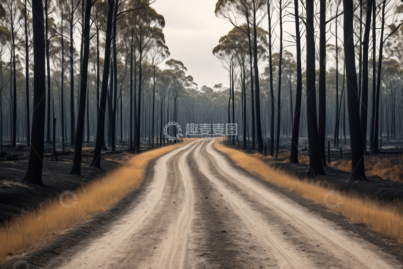 高清大图下载【趣麦麦图】林间土路自然风光