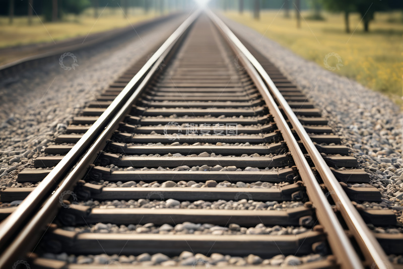 高清大图下载【趣麦麦图】延伸向远方的铁路轨道