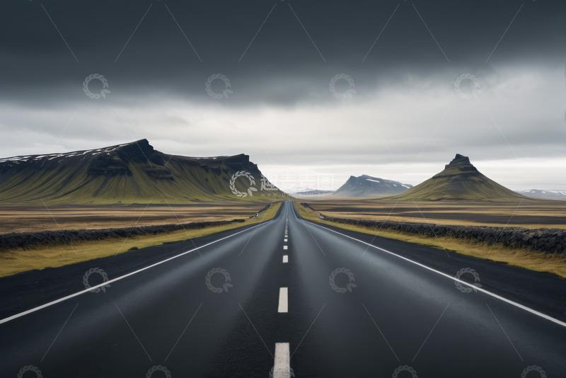 高清大图下载【趣麦麦图】冰岛户外道路自然风光