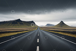 冰岛户外道路自然风光