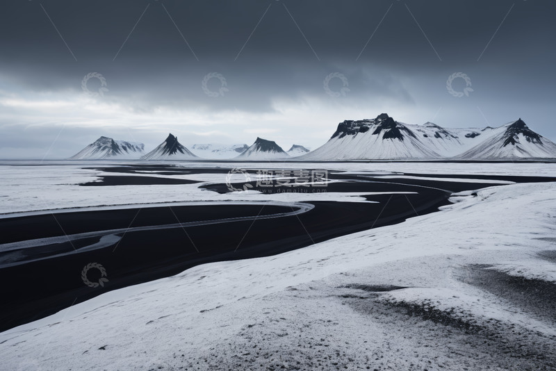 高清大图下载【趣麦麦图】冰岛雪山雪景风光