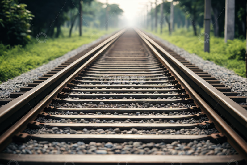 高清大图下载【趣麦麦图】延伸向远方的铁路轨道