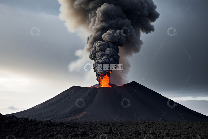 高清大图下载【趣麦麦图】火山喷发自然景观