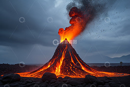 火山喷发自然景观