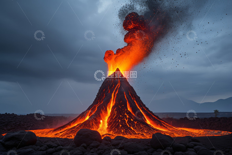 火山喷发自然景观