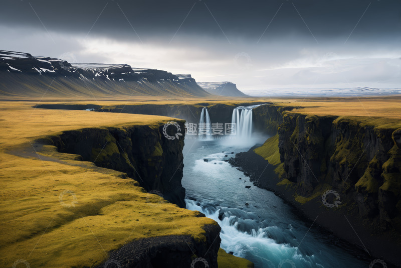 高清大图下载【趣麦麦图】冰岛自然风光瀑布景观