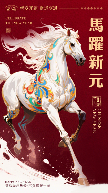 马跃新春喜庆海报设计