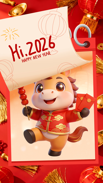 喜庆牛年新年贺卡设计素材