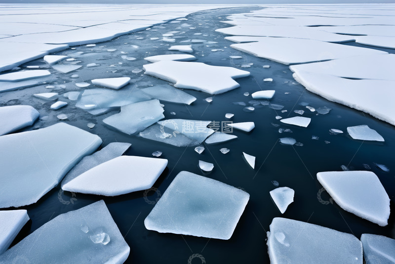高清大图下载【趣麦麦图】海洋浮冰景象