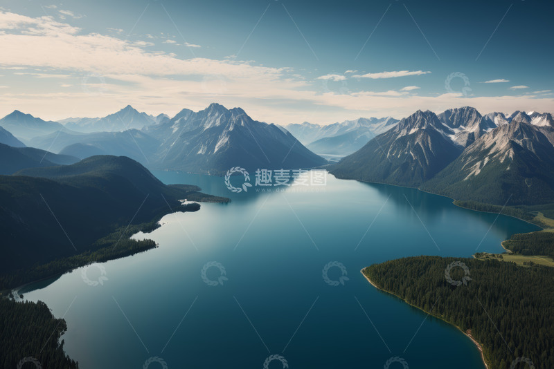 高清大图下载【趣麦麦图】高山湖泊全景风光