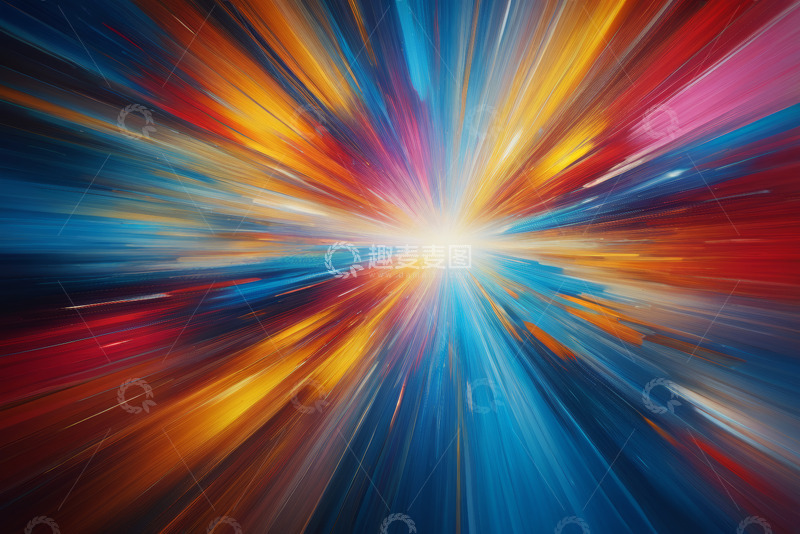 高清大图下载【趣麦麦图】彩色光线放射动态素材