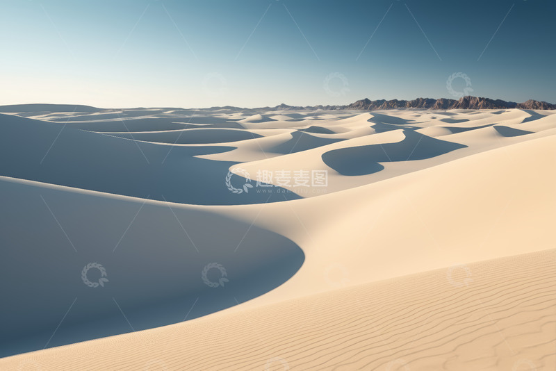 高清大图下载【趣麦麦图】广袤沙漠沙丘自然风光